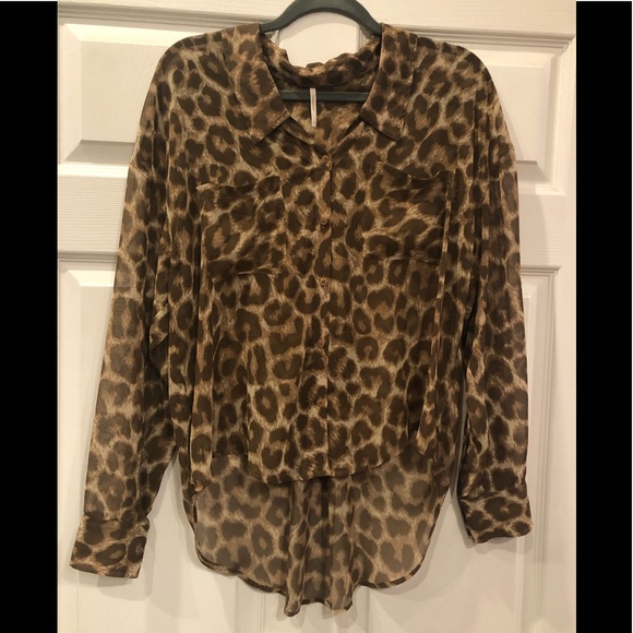 Free People Tops - Free People Button up V-Neck Blouse